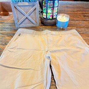 Weatherproof Vintage Men's Tan Pants Zipper Pocket Classic 36x30 Spandex Stretch